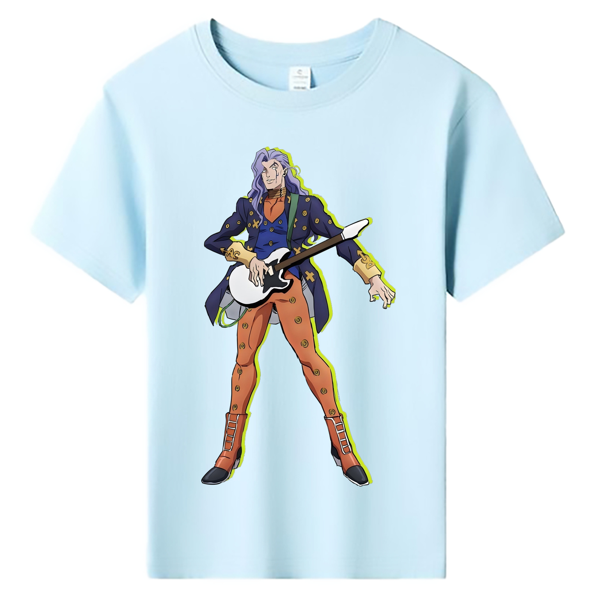 （画像用） ジョジョの奇妙な冒険 おといし あきら JoJo's Bizarre Adventure Akira Otoishi 綿100％キッズTシャツ（フロントプリント）